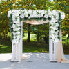 White Rose Wedding Artificial Flower Row Table Background Bouquet Party Decor