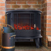 Free Standing Electric Fireplace LED Flame Fire Heater Retro Design Stove 1800W