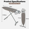 Foldable Ironing Board w/ Extra Cover Height Adjustable Iron Table w/ Iron Rest