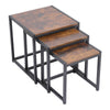 Nesting Coffee Table Set of 2 3 End Table Stacking Side Table Wood/Marble Effect