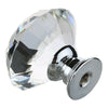 CRYSTAL DIAMOND GLASS DOOR KNOBS CUPBOARD DRAWER FURNITURE HANDLE CABINET