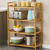 Bamboo Standing Shelf Unit Rack Bathroom Shelves Wardrobe Storage Lounge Hallway