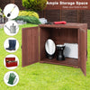 Outdoor Storage Shed Garden Patio Wood Utility Tool Cabinet W/Double Doors Brown