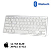 New White Slim Wireless Bluetooth Keyboard For Apple Ipad Android Phone Tablet