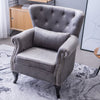 Chesterfield Queen Anne High Back Scroll Arm Chair Living Room Fireside Armchair