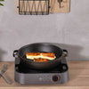 23CM Cast Iron Frying Grill Pan Baking Pot Pizza Pan Deep Cookware Steak Cooking