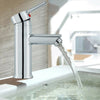 Cloakroom Chrome Luxury Bathroom Modern Basin Sink Mono Mixer Tap with 2 Hoses