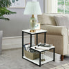 3- Tier Industrial End Table Sofa Bedside Table Nightstand Home Office Bookcase
