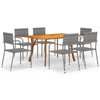 7 Piece Garden Dining Set Anthracite H6Z9