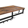 Coat Rack With Storage Shelf Hanger Rail Retro Wall Mounted Clothes Hanging Unit