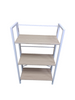 Folding Book Shelf Ladder Collapsible Unit Office Storage Rack Bookcase White