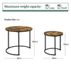 Round Nesting Table, Wood Coffee Table Set of 2 for Small Space/Living Room