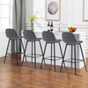 Set of 2 Counter Chairs Dining Chairs Bar Stools Fabric Upholstered Seat PU