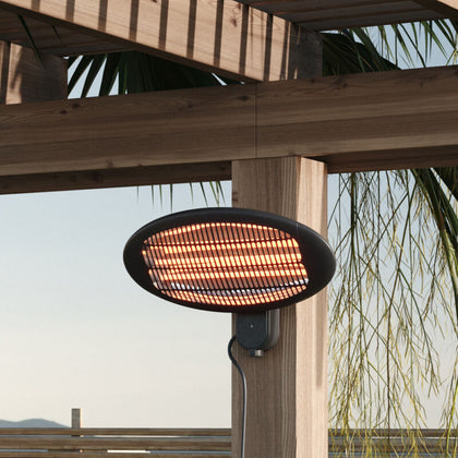 Set of 2 Garden Patio Heater Warmer Wall Mounted Electric Heating 650/1350/2000W