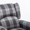 Upholstered Tartan Checked Recliner Wingback Armchair Fireside Sofa Chair Lounge
