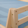 Kids Bunk Beds Mid Sleeper Pine Wooden 3FT Single Cabin Bed Frame Slide & Ladder