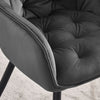 Modern Dining Chairs Velvet Padded Seat Metal Legs Kitchen Chair Home Office 1