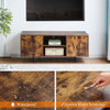 TV Cabinet 2 Tier Large Storage Wooden TV Stand Modern Brown Living Room Home