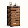 Vintage Brown Dresser Chest of 7 Drawers Bedroom Storage Cabinet Home Furniture