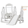 Toddler Slide and Swing Set 4 in 1, Kids Playground Climber Swing Playset Grey