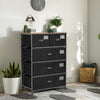 4 Tier Wide Storage Organizer Unit 5-Drawer Storage Dresser Chest of Drawers