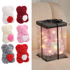 LED FOAM ROSE BEAR ARTIFICIAL FLOWER ROSE TEDDY BEAR DOLL FADDISH LOVE GIFT BOX