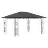 Gazebo with Mosquito Net and String 4x3x2.73 m Anthracite 180 g/m² B0A6