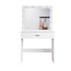 Dressing Table White Vanity Set Makeup Desk with Stool Mirror Drawer LED Lights