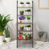 Industrial 5 Tier Wall Ladder Bookshelf Shelf Display Storage Plant Flower Stand