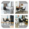 Set of 2 Dining Chair Modern Lounge Chair Makeup Vanity Chair Cushioned PU Seat