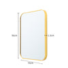 50/60/70cm Rectangular Wall Mirror 2 Ways Hanging Vanity Makeup Bathroom Decor