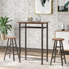 3er Set Bar Table Stools Set Kitchen Dining Room Bistro Table and 2 Barstools