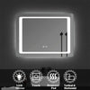 Illuminated Bathroom Mirror with LED Lights Demister Touch Sensor Wall Mounted