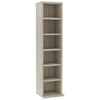 Stylish 8-Tier CD Cabinet Display Shelving Chipboard Freestanding Storage Furnit