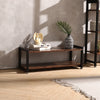 Industrial Wood Metal Frame Console Table Coffee Table TV Media Organizer Stand