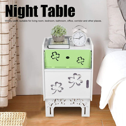 Bedside Table Nightstand Storage Cabinet Drawer Living Room Bedroom Furniture
