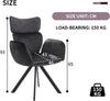 2PC Ergnomic Fabric Accent Arm Chairs Dining Kitchen Living Room w/ Steel Leg