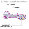 Portable 3 in 1 Kids Baby Play Tent Tunnel Ball Pit Playhouse Ocean Balls Pool