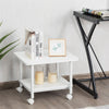 Mobile Under-Desk Printer Stand 2-Tier Printer Cart Office Home Coffee Table