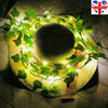 2M/10M LED Leaves Ivy Leaf Garland Fairy String Lights Party Garden Decor Lamp