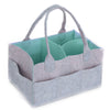 Grey Baby Diaper Organizer Caddy Felt Changing Nappy Kids Storage Carrier Bag UK