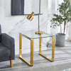 Tempered Glass Tea Coffee Table Side Small End Stand Teapoy Desk Metal Pedestal