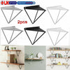 UK Durable Hairpin Industrial Wall Shelf Support Bracket Metal Prism Mount 2Pcs