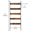 5-Tier Blanket Ladder Shelf/Wooden Towel Rack/Wall Leaning Shelf for Bathroom