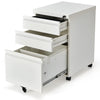 Mobile File Cabinet 3-Drawers Stationeries Storage Organiser Unit with Lock