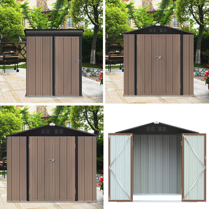 Garden Shed Storage Large Yard Store Door Steel Roof Building Tool Box Container