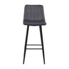 2X Bar Stools PU/ Velvet/ Fabric Breakfast Stool Chairs Kitchen Pub Grey Brown