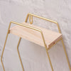 Vintage Metal Dual Hexagon Wall Shelf Books Ornament Storage Holder Display Rack