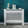 Radiator Cover White MDF Wood Grill Shelf Cabinet Home Traditional 109*82*19 cm