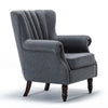 Ribbed Cocktail Wing Back Chesterfield Queen Anne Armchair Accent Tub Chair Sofa